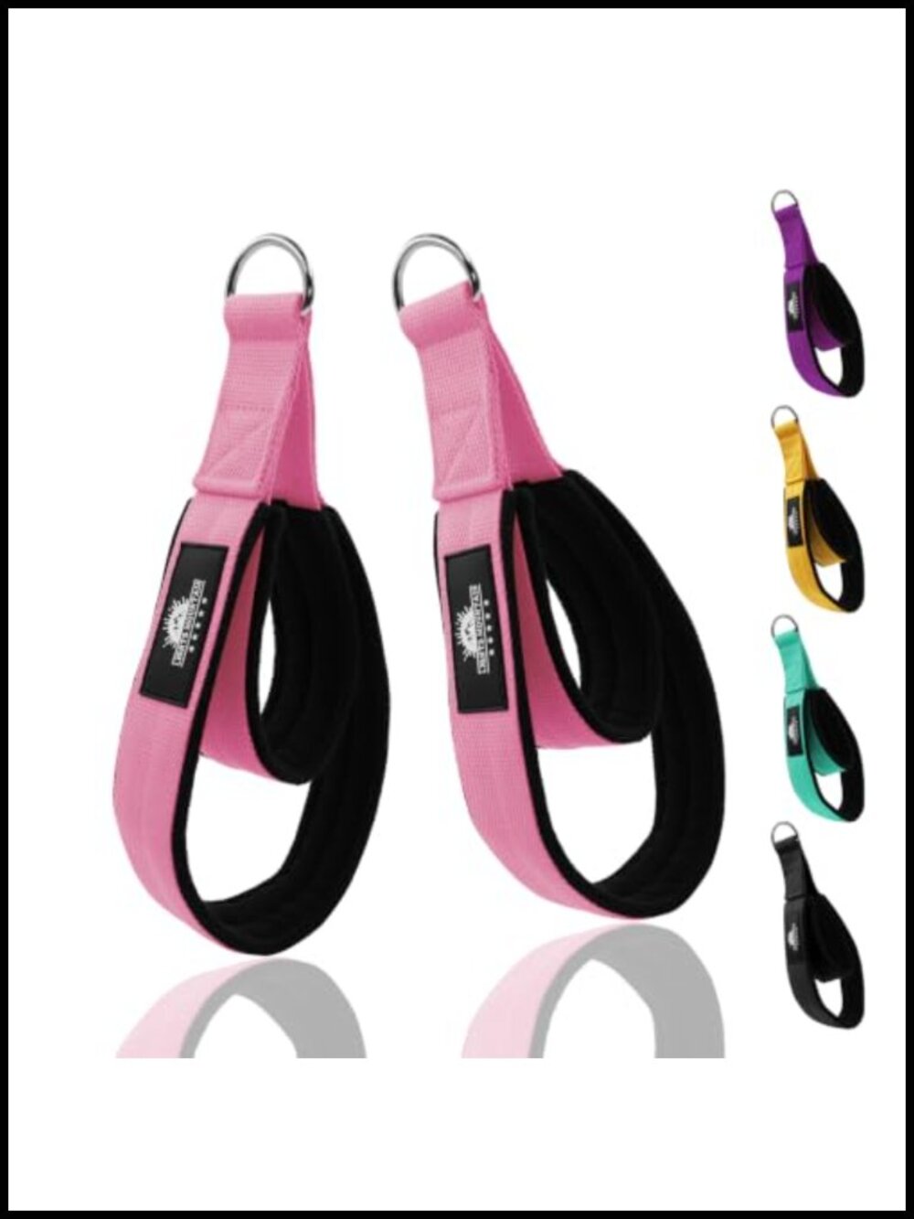 Thick Long Pilates Straps Double Loop D-Ring Non-Slip Reformer